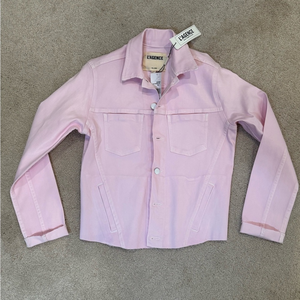 L’agence Pink Lightweight Jean Jacket New Size Small